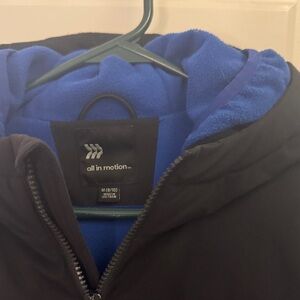 All in Motion Black Outerwear with Blue Fleece Interior